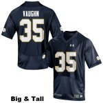 Notre Dame Fighting Irish Men's Donte Vaughn #35 Navy Blue Under Armour Authentic Stitched Big & Tall College NCAA Football Jersey CUC7399XK
